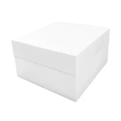 Caja para tarta blanca con tapa 25,3 x 25,3 x 15,2 cm - Funcakes