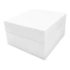 Caja para tarta blanca con tapa 30,2 x 30,2 x 15,2 cm - Funcakes