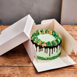 Caja para tarta blanca con tapa 40 x 40 x 15 cm - Funcakes