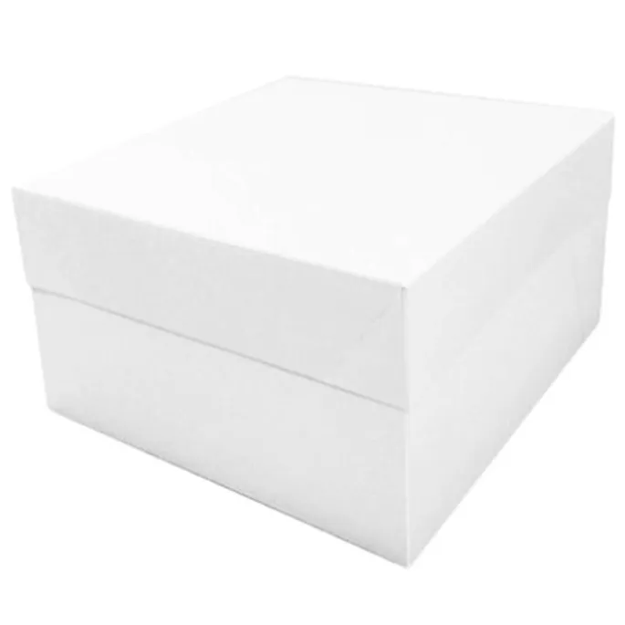 Caja para tarta blanca con tapa 40 x 40 x 15 cm - Funcakes