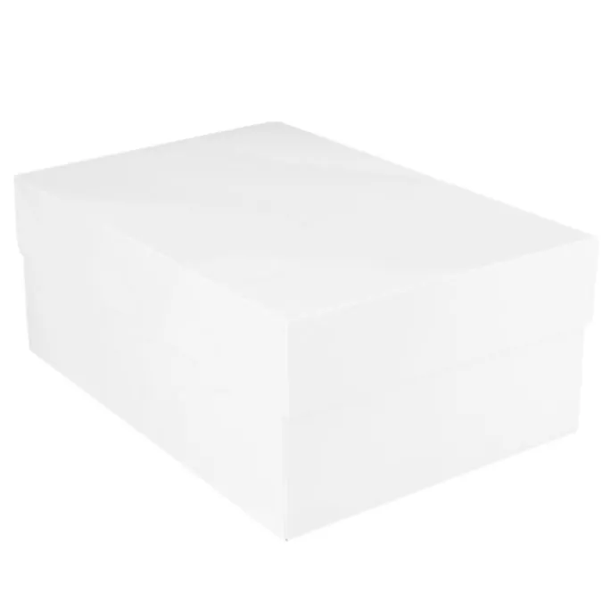 Caja para tarta blanca con tapa 40,5 x 30,5 x 15 cm