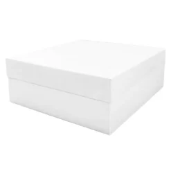Caja para tarta blanca con tapa 50 x 40 x 15 cm - Funcakes