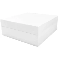 Caja para tarta blanca con tapa 60 x 50 x 15 cm - Funcakes