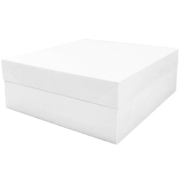 Caja para tarta blanca con tapa 60 x 50 x 15 cm - Funcakes