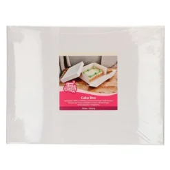Caja para tarta blanca con tapa 60 x 50 x 15 cm - Funcakes