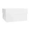 Caja para tarta blanca con tapa 36,5 x 36,5 x 15 cm - Decora