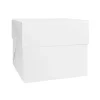 Caja para tarta blanca con tapa 30,5 x 30,5 x 25 cm
