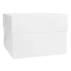 Caja para tarta blanca con tapa 36,5 x 36,5 x 25 cm - Decora