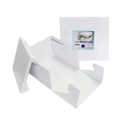 Caja para tarta blanca con tapa 28 x 28 x 15 cm - PME