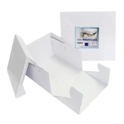 Caja para tarta blanca con tapa 32,5 x 32,5 x 15 cm - PME
