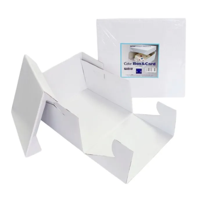 Caja para tarta blanca con tapa 32,5 x 32,5 x 15 cm - PME