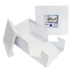 Caja para tarta blanca con tapa 35,5 x 35,5 x 15 cm - PME