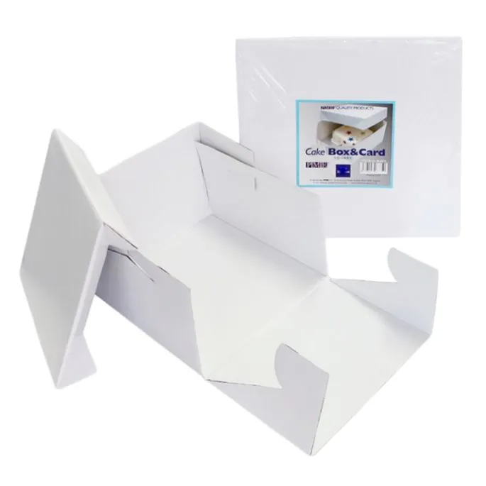 Caja para tarta blanca con tapa 35,5 x 35,5 x 15 cm - PME