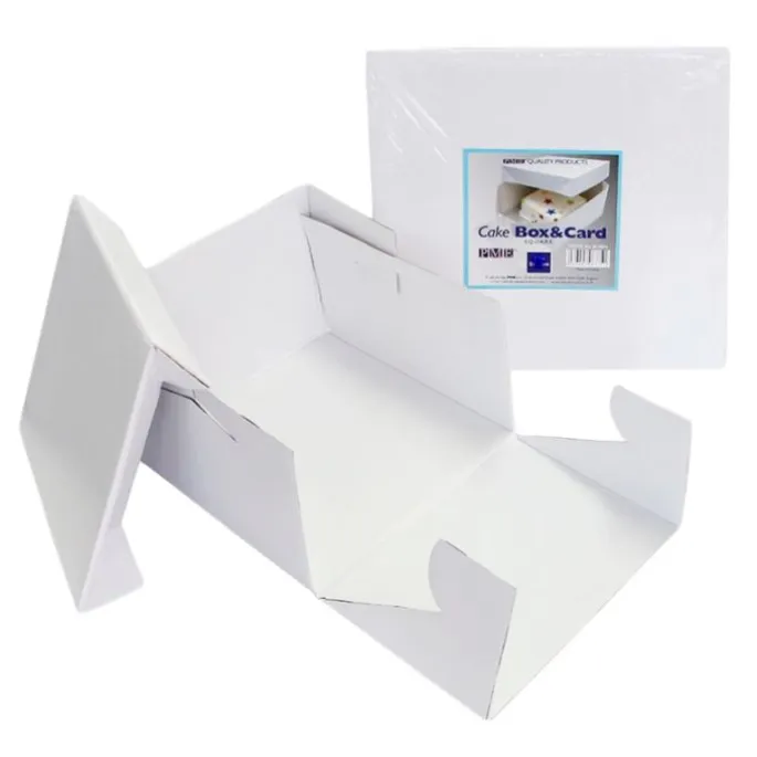 Caja para tarta blanca con tapa 38 x 38 x 15 cm - PME