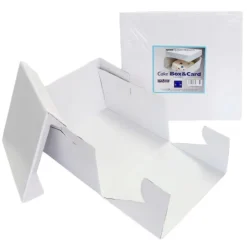 Caja para tarta blanca con tapa 40,6 x 40,6 x 15 cm - PME
