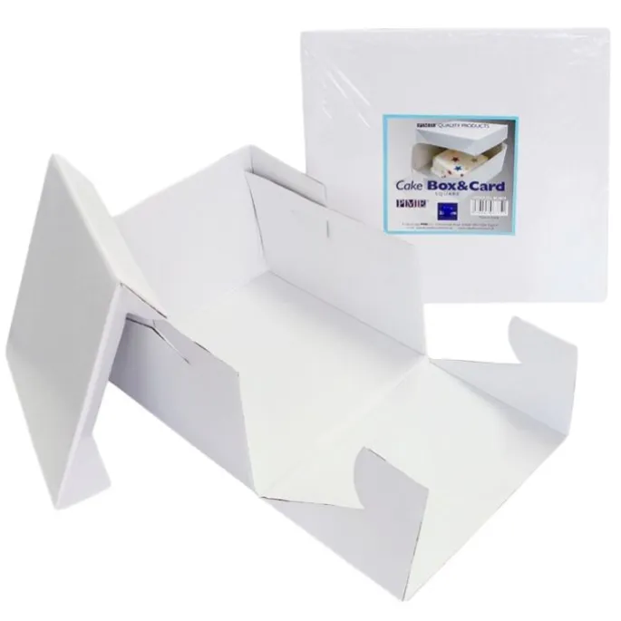 Caja para tarta blanca con tapa 40,6 x 40,6 x 15 cm - PME