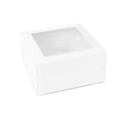 Caja para tarta blanca con ventana 18 x 18 x 9 cm - House of Marie