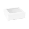Caja para tarta blanca con ventana 28 x 28 x 9,5 cm