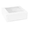 Caja para tarta blanca con ventana 33 x 33 x 9,5 cm