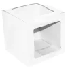 Caja para tarta blanca con 2 ventanas 30,5 x 30,5 x 30,5 cm