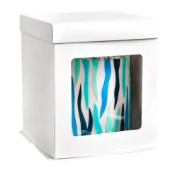 Caja para tarta blanca con ventana, tapa y base 35,5 x 35,5 x 40,5 cm