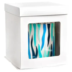 Caja para tarta blanca con ventana, tapa y base 40 x 40 x 45,5 cm