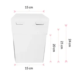 Caja para tarta con 3 alturas ajustables 15 x 15 cm - Pastkolor