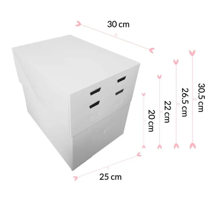 Caja para tarta con 4 alturas ajustables 30 x 25 cm - Pastkolor