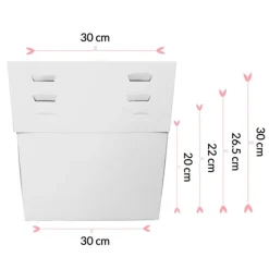 Caja para tarta con 4 alturas ajustables 30 x 30 cm