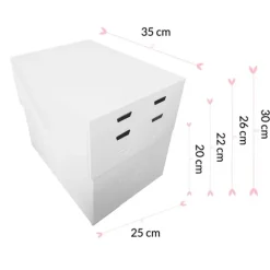 Caja para tarta con 4 alturas ajustables 35 x 25 cm - Pastkolor
