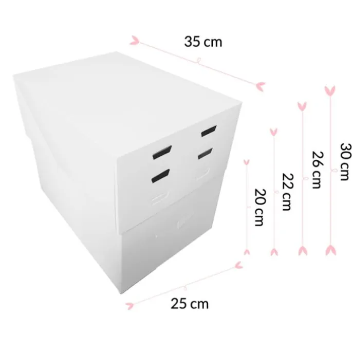 Caja para tarta con 4 alturas ajustables 35 x 25 cm - Pastkolor