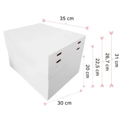 Caja para tarta con 4 alturas ajustables 35,5 x 30 cm - Pastkolor