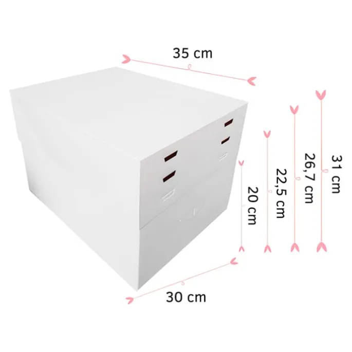 Caja para tarta con 4 alturas ajustables 35,5 x 30 cm - Pastkolor