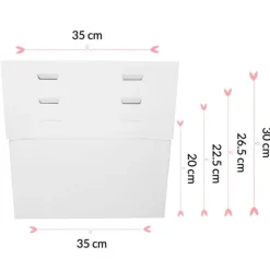 Caja para tarta con 4 alturas ajustables 35 x 35 cm