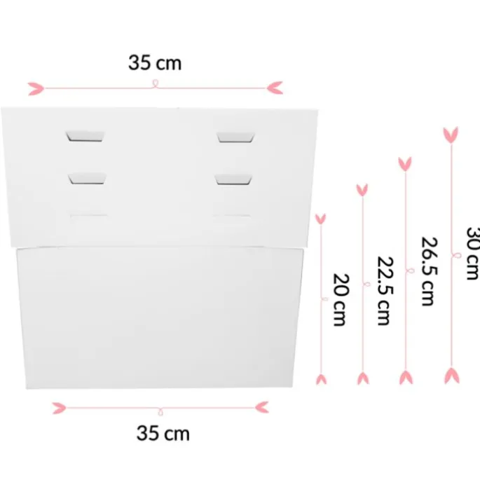Caja para tarta con 4 alturas ajustables 35 x 35 cm