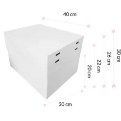 Caja para tarta con 4 alturas ajustables 40 x 30 cm - Pastkolor