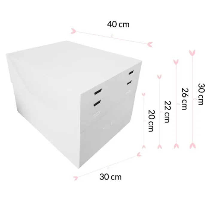 Caja para tarta con 4 alturas ajustables 40 x 30 cm - Pastkolor