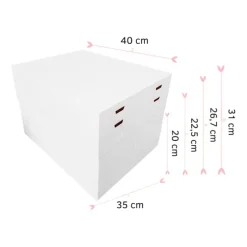 Caja para tarta con 4 alturas ajustables 40,5 x 35,5 cm - Pastkolor