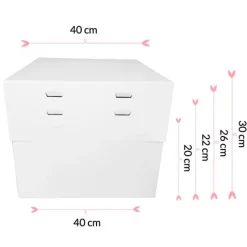 Caja para tarta con 4 alturas ajustables 40 x 40 cm - Pastkolor
