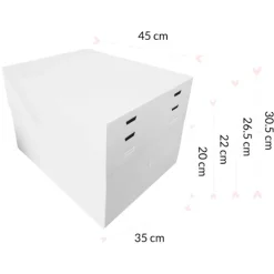 Caja para tarta con 4 alturas ajustables 45 x 35 cm - Pastkolor