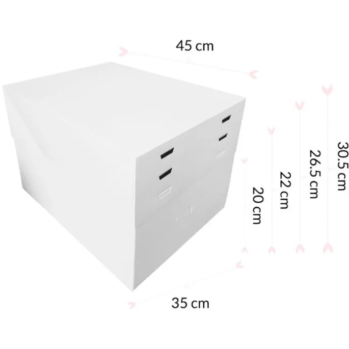 Caja para tarta con 4 alturas ajustables 45 x 35 cm - Pastkolor