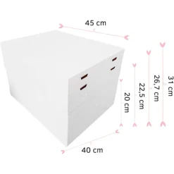 Caja para tarta con 4 alturas ajustables 45,5 x 40,5 cm - Pastkolor