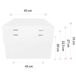Caja para tarta con 4 alturas ajustables 45 x 45 cm - Pastkolor