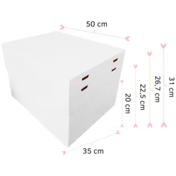 Caja para tarta con 4 alturas ajustables 50,5 x 35,5 cm - Pastkolor