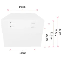 Caja para tarta con 4 alturas ajustables 50 x 50 cm - Pastkolor