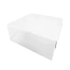 Caja para tarta con elevador blanca 20,5 x 20,5 cm