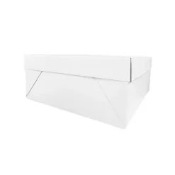Caja para tarta con elevador blanca 20,5 x 20,5 cm