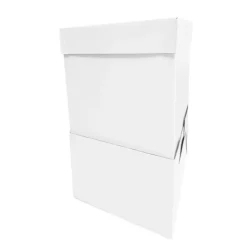 Caja para tarta con elevador blanca 20,5 x 20,5 cm