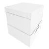 Caja para tarta con elevador blanca 30,5 x 30,5 cm