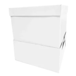 Caja para tarta con elevador blanca 30,5 x 30,5 cm